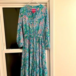 Lily Pulitzer size 4 long sleeved maxi dress